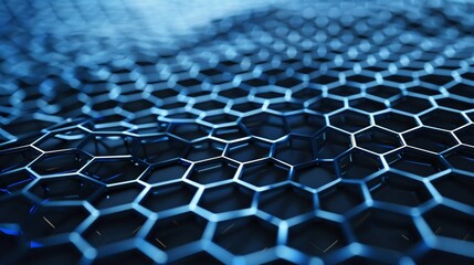 Fototapeta premium Blue graphene grid.