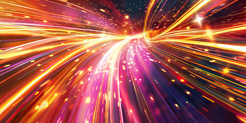 Obraz premium Sale Blitz: Abstract representation of a fast-paced sale event with streaks and flashes of discounts