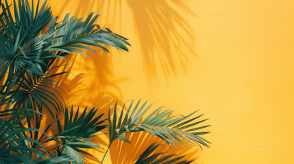 Fototapeta premium Summer nature background abstract concept. Yellow tone color. Generative ai.