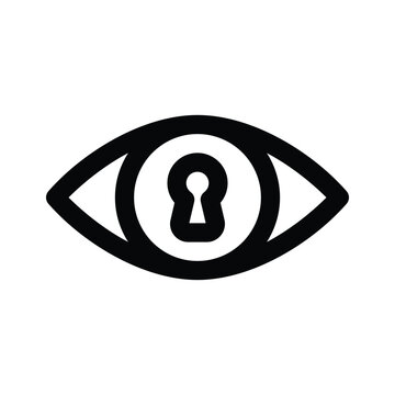 recommend clip art: Human eye having keyhole concept vector of secure monitoring