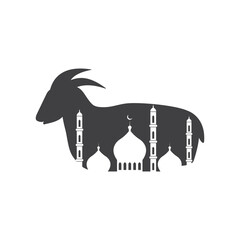 Eid al Adha logo Vector template. Eid Al Adha Mubarak Template.
