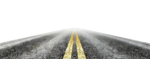 Desolate road cut out