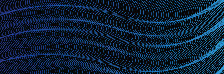 Abstract Waving Particle Technology Background Design, Digital background, Futuristic vector illustration, Abstract wave moving flow particles, hi-tech and big data background design.