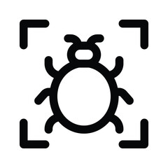 Bug scanning vector design, ready to use unique icon