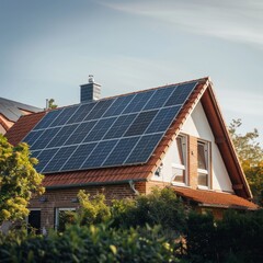 Solar Panels on a Brick House