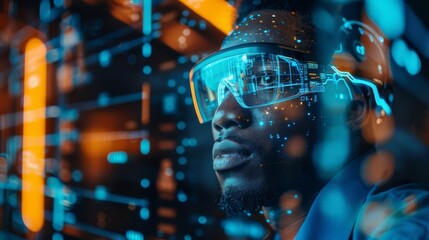 Engineers performing maintenance on advanced manufacturing technologies, augmented reality guides