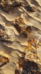 Top view of sand texture