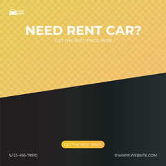 TEMPLATE RENT A CAR FOR SOCIAL MEDIA POST BANNER