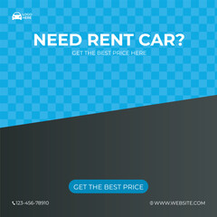 TEMPLATE RENT A CAR FOR SOCIAL MEDIA POST BANNER