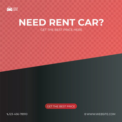 TEMPLATE RENT A CAR FOR SOCIAL MEDIA POST BANNER
