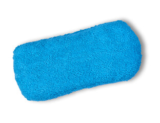 Blue Sponge with Shadow. Blue Dry Sponge Without Soap or Detergent. 