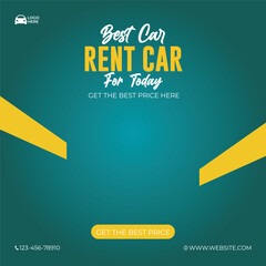 TEMPLATE RENT A CAR FOR SOCIAL MEDIA POST BANNER