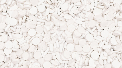 White medication health care testosterone estrogen background dangerous transgender unethical drugs 3d illustration render digital rendering