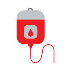 blood bag icon design, IV bag sign and symbol.