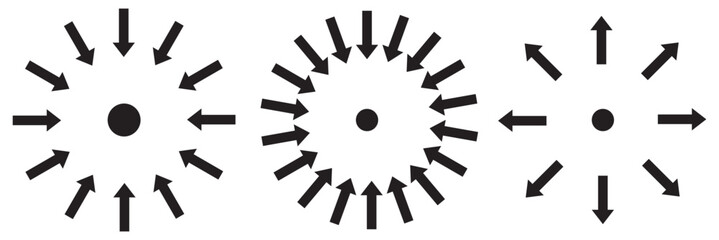 Arrows outward and arrow inward icon symbol vector illustration. ©  ICON TOPPER