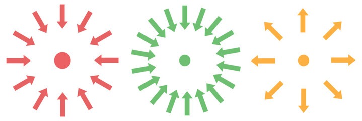 Arrows outward and arrow inward icon symbol vector illustration. ©  ICON TOPPER
