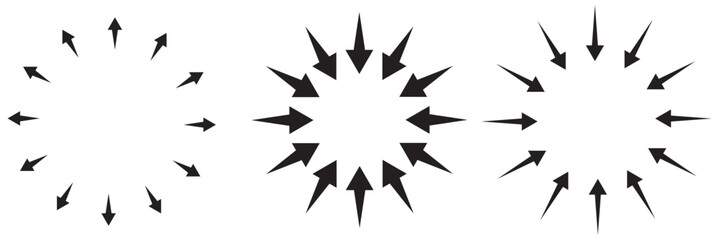 Inward arrow icon vector. Four Arrows icon sign symbol vector. Arrow pointing center vector icon illustration isolated on white background ©  ICON TOPPER