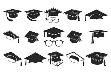Senior Graduation Cap Hat Bundle Vector