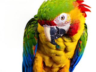 Naklejka premium stunning macaw showcasing its vibrant and colorful plumage