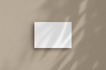 A white horizontal paper sheet mockup, A4/A5/A6 flyer mockup, paper, letter, invitation card.