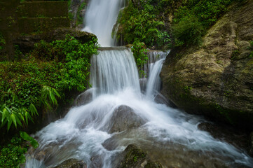 Beautiful Paglajhora waterfall on Kurseong, Himalayan mountains of Darjeeling, West Bengal, India....