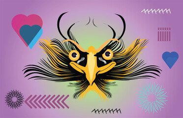 vector illustration of the bird