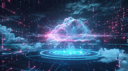 Fototapeta premium futuristic web design , future of web development