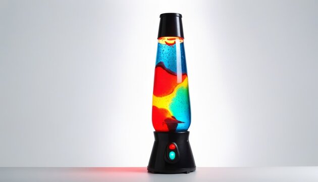 lava lamp on white background