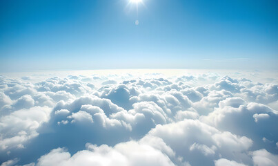 Fototapeta premium view of clouds over the clouds