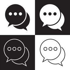Texting chat messenger symbol icon.  Vector illustration. EPS 10