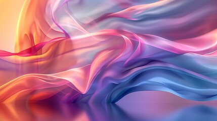 Abstract colorful fabric flowing in the wind.