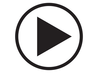  Play button icon. player icon. Video play button symbol on white background. vector illustration.