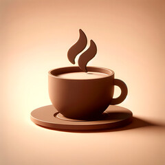 Obraz premium Tasse de café, minimaliste et élégante, parfaite pour illustration, blog, articles sur le café