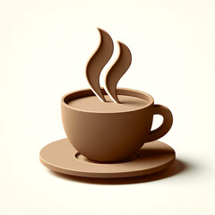 Obraz premium tasse de café chaude avec une esthétique Idéal pour illustration, blog, articles sur le café.