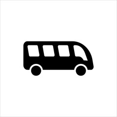 Bus icon. bus vector illustration for web design, isolated on white background.
