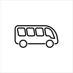 Bus icon. bus vector illustration for web design, isolated on white background.