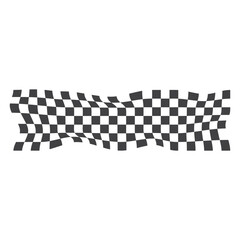 Fototapeta premium Racing Flag Motif Element, Y2K Streetwear Element