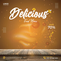 food social media post template