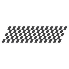 Racing Flag Motif Element, Y2K Streetwear Element