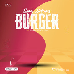 food social media post template