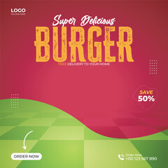 food social media post template