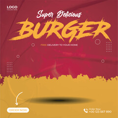 food social media post template