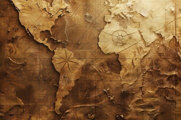 Fototapeta premium The vintagethemed banner showcases an oldworld map background integrated with sleek hightech details