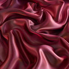 Fototapeta premium smooth, luxurious silk fabric in a deep crimson color