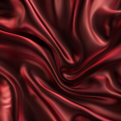 Fototapeta premium smooth, luxurious silk fabric in a deep crimson color