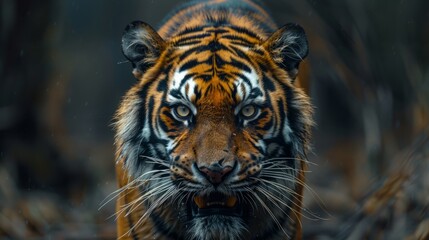 Close up of tiger. Wildlife and conservation concept