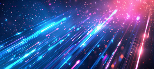 Illuminated Blue Neon Business Background with Futuristic Glow