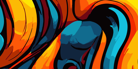 Vibrant and Playful Multicolor Abstract Cartoon-Themed Coloring Background for Creative and Joyful Artistic Expression. Coloring cartoon theme Background. Multicolor Abstract background