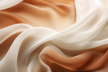 Obraz premium A detailed view of woven fabric with contrasting white and brown threads
