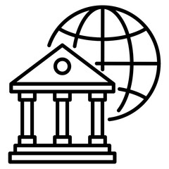 International Bank  Icon Element For Design
